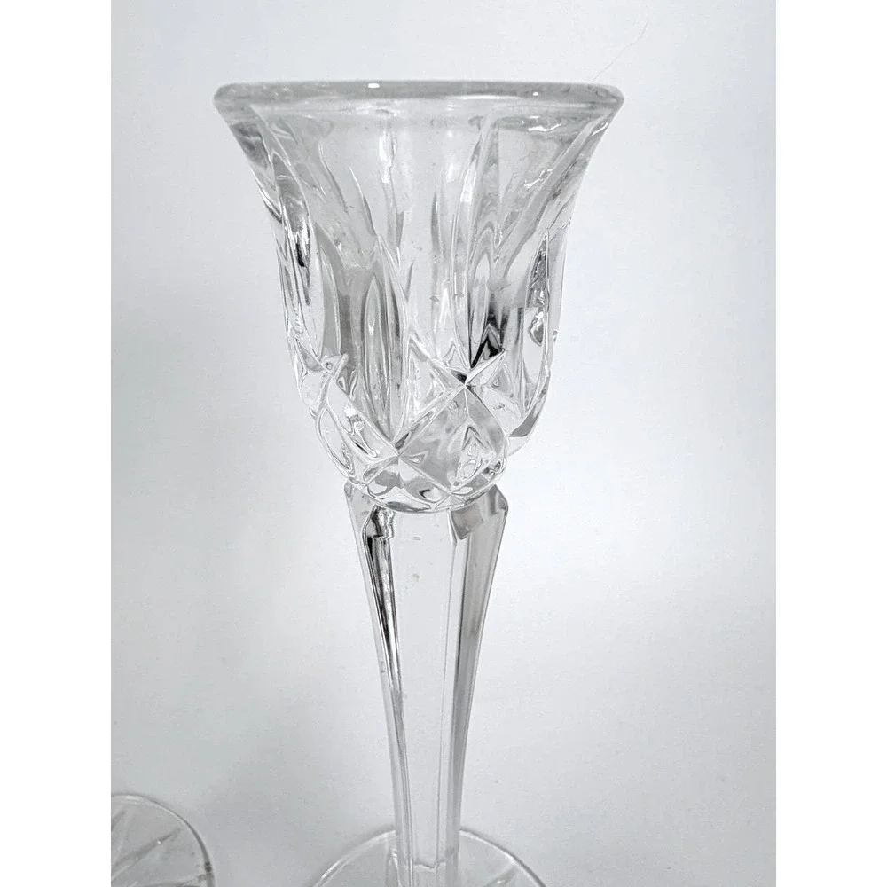 Vintage‎ Gorham Lady Anne Crystal Candlesticks Pair Lead Crystal Germany Wedding